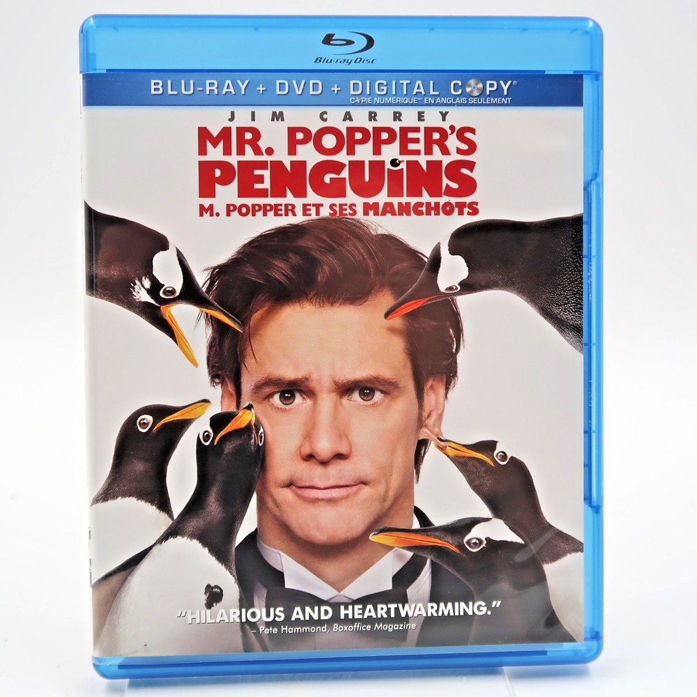 Mr. Poppers Penguins Blu-ray DVD 2011 Jim Carrey Family Comedy Movie